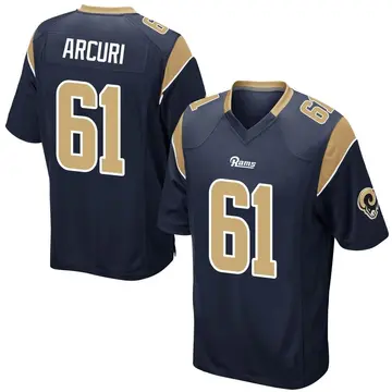 Men's AJ Arcuri Los Angeles Rams Game Navy Team Color Jersey