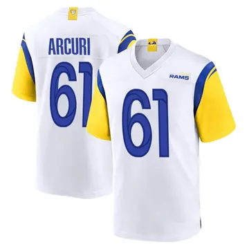 Men's AJ Arcuri Los Angeles Rams Game White Jersey
