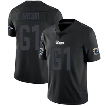 Men's AJ Arcuri Los Angeles Rams Limited Black Impact Jersey