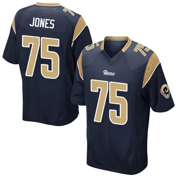 Men's Deacon Jones Los Angeles Rams Game Navy Team Color Jersey