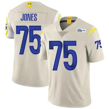 Men's Deacon Jones Los Angeles Rams Limited Bone Vapor Jersey