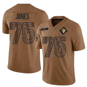 Men's Deacon Jones Los Angeles Rams Limited Brown 2023 Salute To Service Jersey