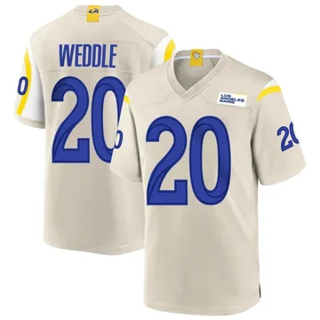 Men's Eric Weddle Los Angeles Rams Game Bone Jersey