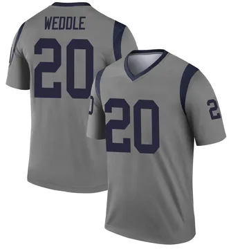 Men's Eric Weddle Los Angeles Rams Legend Gray Inverted Jersey