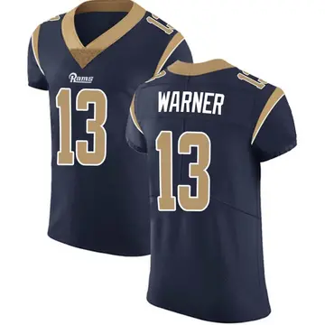 Men's Kurt Warner Los Angeles Rams Elite Navy Team Color Vapor Untouchable Jersey