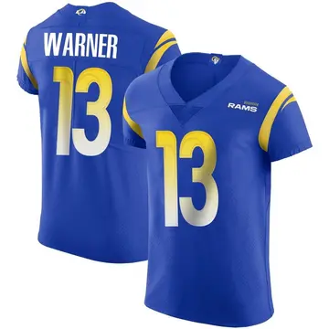 Men's Kurt Warner Los Angeles Rams Elite Royal Alternate Vapor Untouchable Jersey