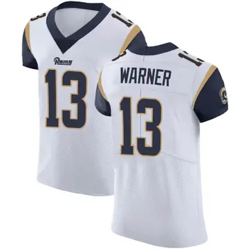 Men's Kurt Warner Los Angeles Rams Elite White Vapor Untouchable Jersey