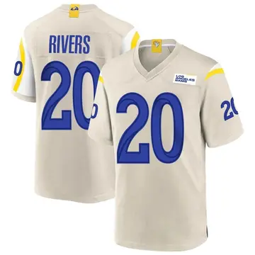 Men's Ronnie Rivers Los Angeles Rams Game Bone Jersey