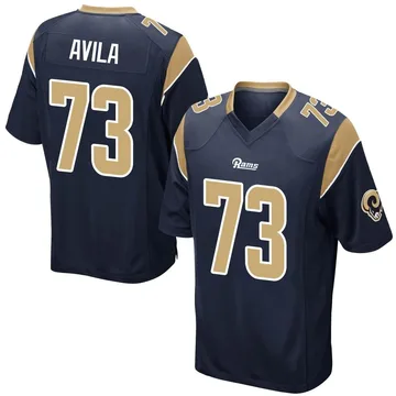 Men's Steve Avila Los Angeles Rams Game Navy Team Color Jersey