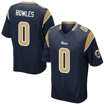 Men's Wyatt Bowles Los Angeles Rams Game Navy Team Color Jersey
