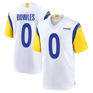 Men's Wyatt Bowles Los Angeles Rams Game White Jersey