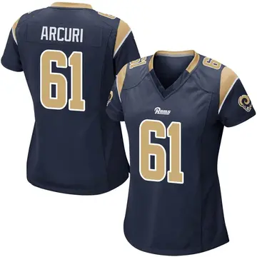 Women's AJ Arcuri Los Angeles Rams Game Navy Team Color Jersey