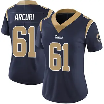Women's AJ Arcuri Los Angeles Rams Limited Navy Team Color Vapor Untouchable Jersey