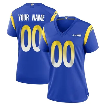 Women's Custom Los Angeles Rams Game Royal Alternate Jersey