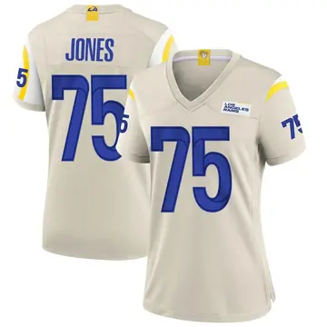 Women's Deacon Jones Los Angeles Rams Game Bone Jersey