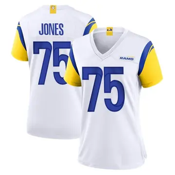 Women's Deacon Jones Los Angeles Rams Game White Jersey