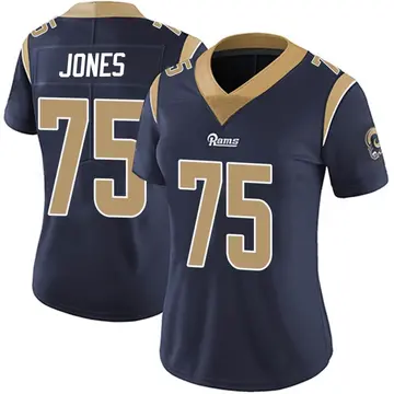 Women's Deacon Jones Los Angeles Rams Limited Navy Team Color Vapor Untouchable Jersey