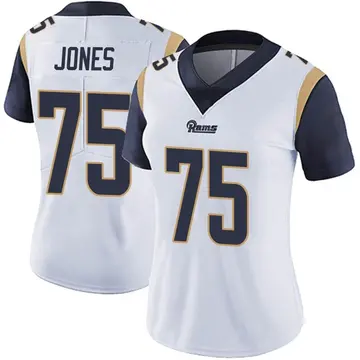 Women's Deacon Jones Los Angeles Rams Limited White Vapor Untouchable Jersey