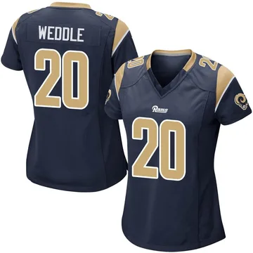 Women's Eric Weddle Los Angeles Rams Game Navy Team Color Jersey