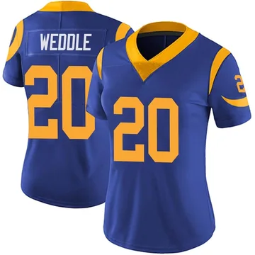 Women's Eric Weddle Los Angeles Rams Limited Royal Alternate Vapor Untouchable Jersey