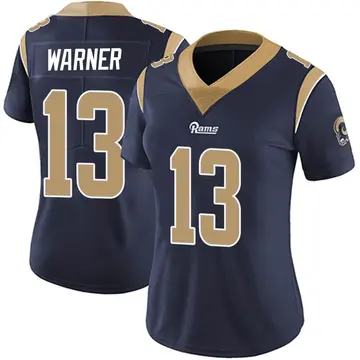 Women's Kurt Warner Los Angeles Rams Limited Navy Team Color Vapor Untouchable Jersey