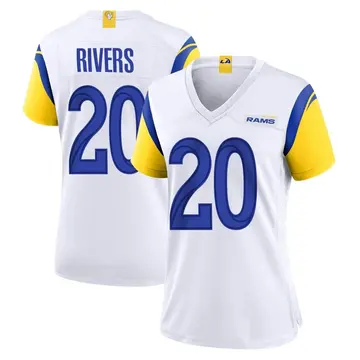 Women's Ronnie Rivers Los Angeles Rams Game White Jersey