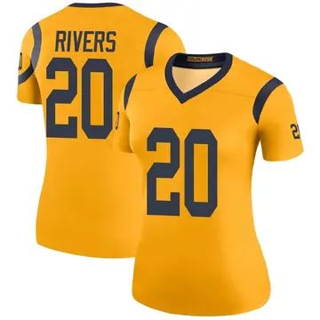 Women's Ronnie Rivers Los Angeles Rams Legend Gold Color Rush Jersey