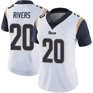 Women's Ronnie Rivers Los Angeles Rams Limited White Vapor Untouchable Jersey