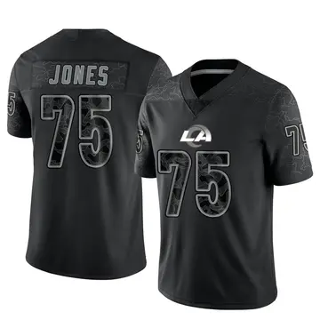 Youth Deacon Jones Los Angeles Rams Limited Black Reflective Jersey