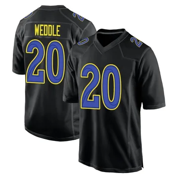 Youth Eric Weddle Los Angeles Rams Game Black Fashion Jersey