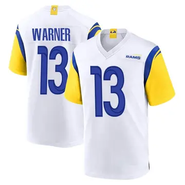 Youth Kurt Warner Los Angeles Rams Game White Jersey