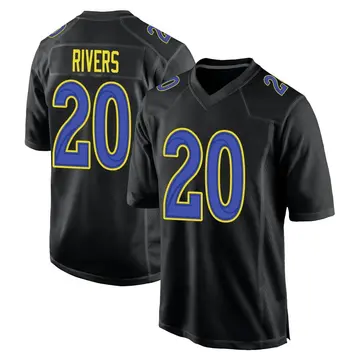 Youth Ronnie Rivers Los Angeles Rams Game Black Fashion Jersey
