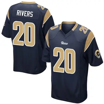 Youth Ronnie Rivers Los Angeles Rams Game Navy Team Color Jersey